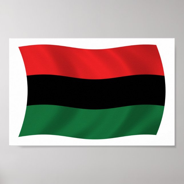 Poster Cartaz da Bandeira Pan-Africana (UNIA) (Frente)