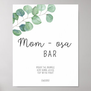 Poster Cartaz da barra de mom-osa / Mim-osa verde
