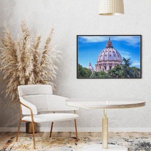 Póster Cartaz da Basílica de São Pedro, Roma Itália
