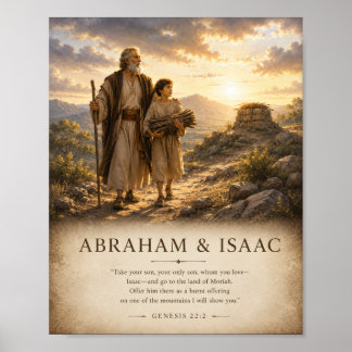 Poster Cartaz da Bíblia de Abraão e Isaque
