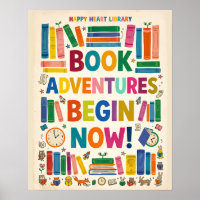 Cartaz da Biblioteca de Aventuras de Livros