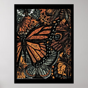 Póster Cartaz da Borboleta Monarca