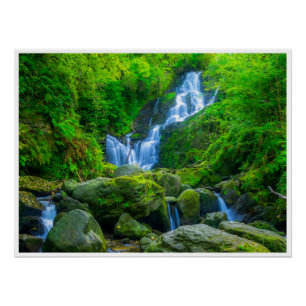 Póster Cartaz da Cachoeira de Torc Parque Killarney Irl