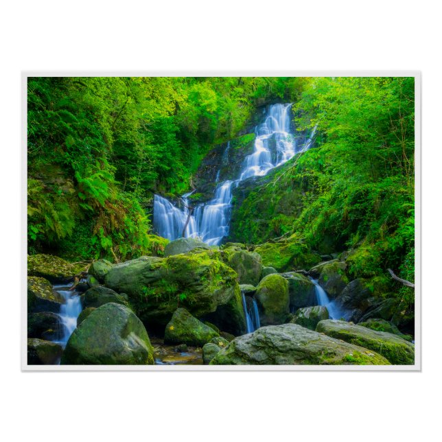 Póster Cartaz da Cachoeira de Torc | Parque Killarney Irl (Frente)