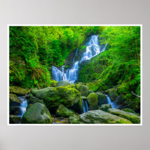 Poster Cartaz da Cachoeira Torc Parque Killarney Irland
