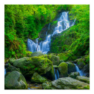 Póster Cartaz da Cachoeira Torc Parque Killarney Irland