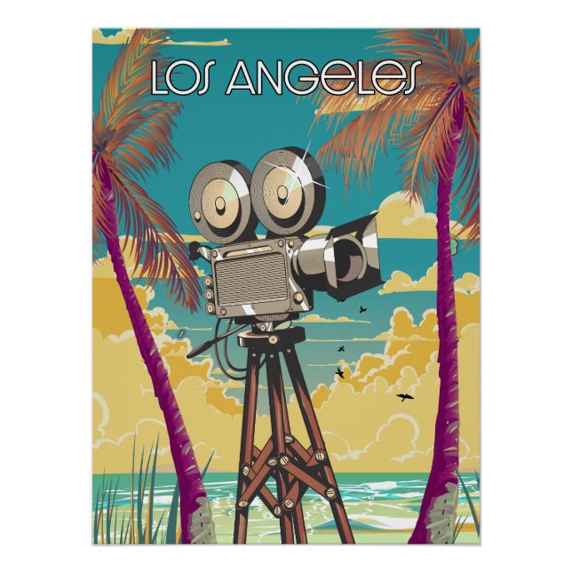 Póster Cartaz da câmera de cinema de Los Angeles (Frente)