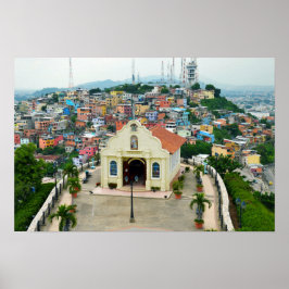 Póster Cartaz da Capela de Santa Ana, Guayaquil, Equador
