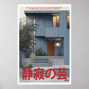Poster Cartaz da Casa Azul Moderna Degraus de Pedra, Port
