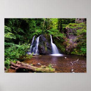 Poster Cartaz da cascata Fairy Glen, Rosemarkie, Escócia