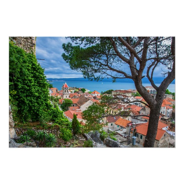 Póster Cartaz da cidade croata Omis (Frente)