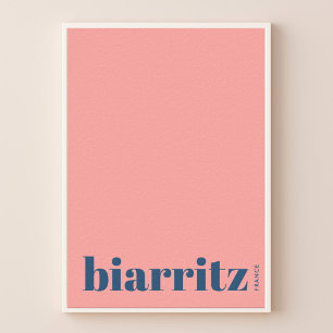 Poster Cartaz da cidade moderna de Biarritz França