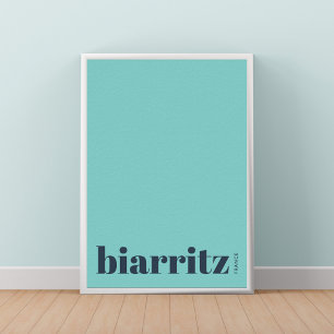 Poster Cartaz da cidade moderna de Biarritz França