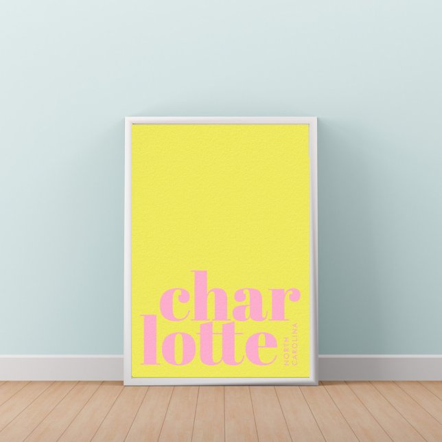 Poster Cartaz da cidade moderna de Charlotte Carolina do  (Criador carregado)