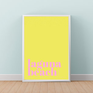 Poster Cartaz da cidade moderna de Laguna Beach Califórni