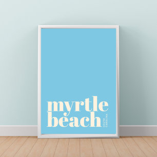 Poster Cartaz da cidade moderna de Myrtle Beach Carolina 