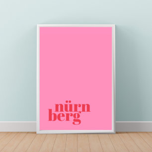 Poster Cartaz da cidade moderna de Nürnberg Alemanha