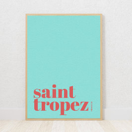 Poster Cartaz da cidade moderna de Saint St. Tropez Franç