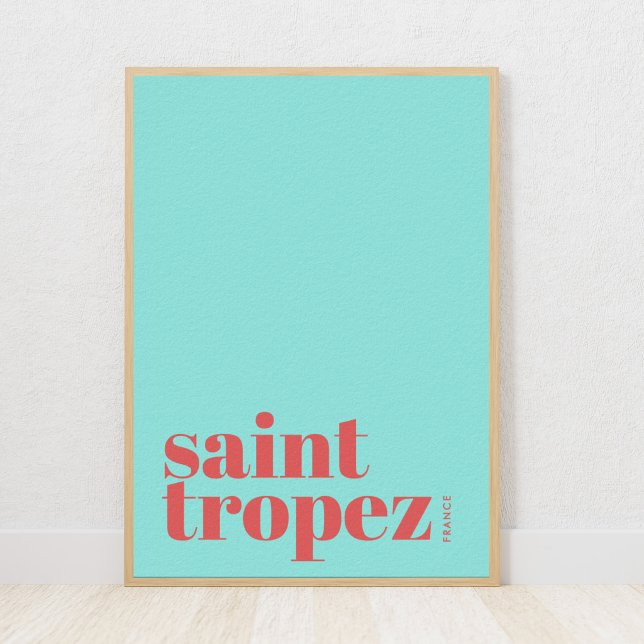 Poster Cartaz da cidade moderna de Saint St. Tropez Franç (Criador carregado)
