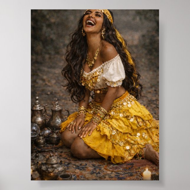 Poster cartaz da cigana amarela || arte gitana  (Frente)