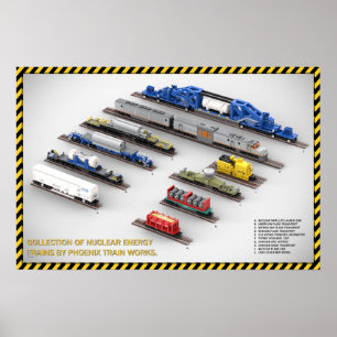 Poster Cartaz da Coleção do Trem de Energia Nuclear PTW
