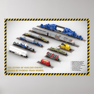 Poster Cartaz da Coleção do Trem de Energia Nuclear PTW