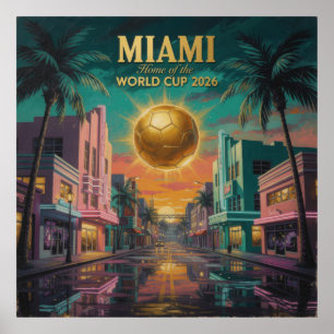 Poster Cartaz da Copa do Mundo de Futebol de 2026 Miami S
