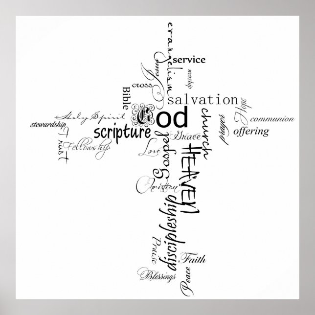 Poster cartaz da cruz cristã (Frente)