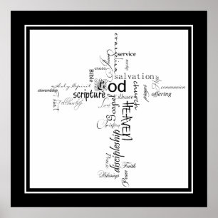 Poster cartaz da cruz cristã