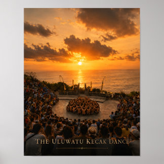 Poster Cartaz da Dança Kecak de Uluwatu