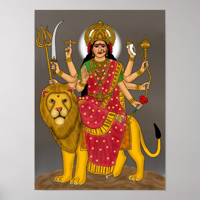 Poster Cartaz da Deusa Durga (Frente)
