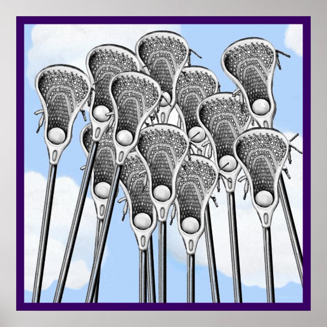 Poster Cartaz da Equipe de Lacrosse (Frente)