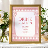 Cartaz da Estação de Bebidas para a festa da deusa
