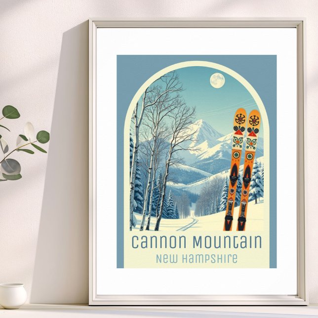 Poster Cartaz da estação de esqui Cannon Mountain New Ham (Criador carregado)
