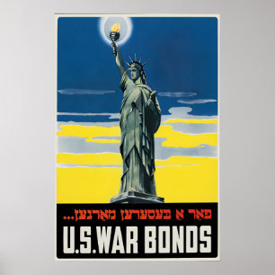 Poster Cartaz da Estátua da Liberdade da II Guerra Mundia