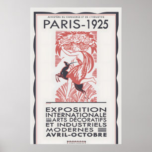 Poster Cartaz da Exposição de Arte Deco de Paris 1925 em 