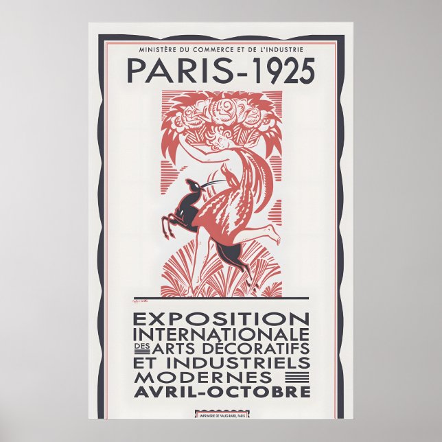 Poster Cartaz da Exposição de Arte Deco de Paris 1925 em  (Frente)