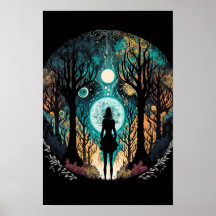 Cartaz da Floresta Mandala Psicodélica | Trippy 5