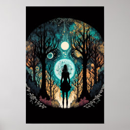 Poster Cartaz da Floresta Mandala Psicodélica | Trippy 5