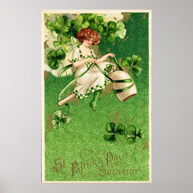 Póster Cartaz da Garota do Dia de São Patrício (Frente)