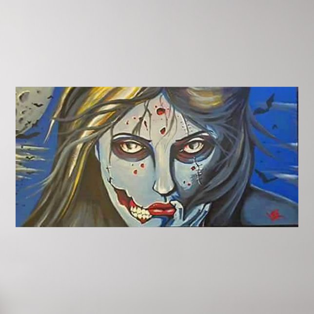 Poster cartaz da garota zumbi (Frente)