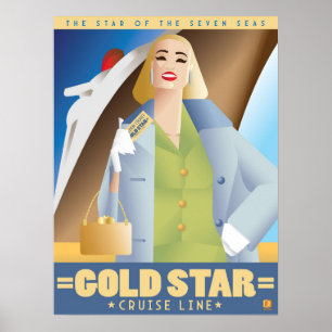 Poster cartaz da Gold Star Cruise Line
