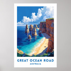 Poster Cartaz da Grande Estrada Oceânica da Austrália