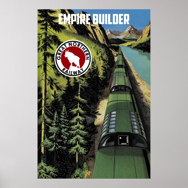 Poster cartaz da Great Northern Railway (Frente)