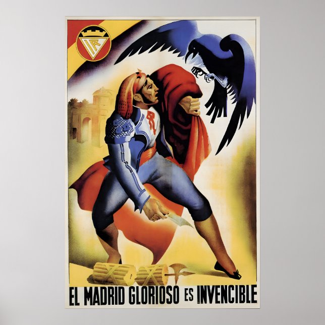 Poster Cartaz da Guerra Civil Espanhola Madrid é Invencív (Frente)