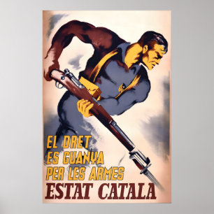 Poster Cartaz da Guerra Civil Espanhola Propaganda do Est