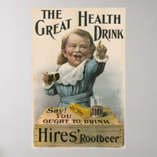 Poster Cartaz da Hires Root Beer de 1892