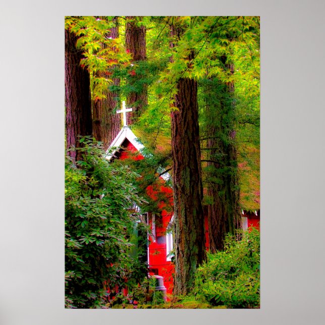 Póster Cartaz da Igreja do País Vermelho (Frente)
