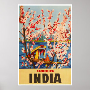 Poster Cartaz da Índia Cachemira Arte Flor de Cerejeira I