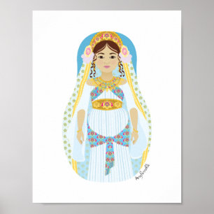 Poster Cartaz da Matrioshka Judia, Rainha Esther